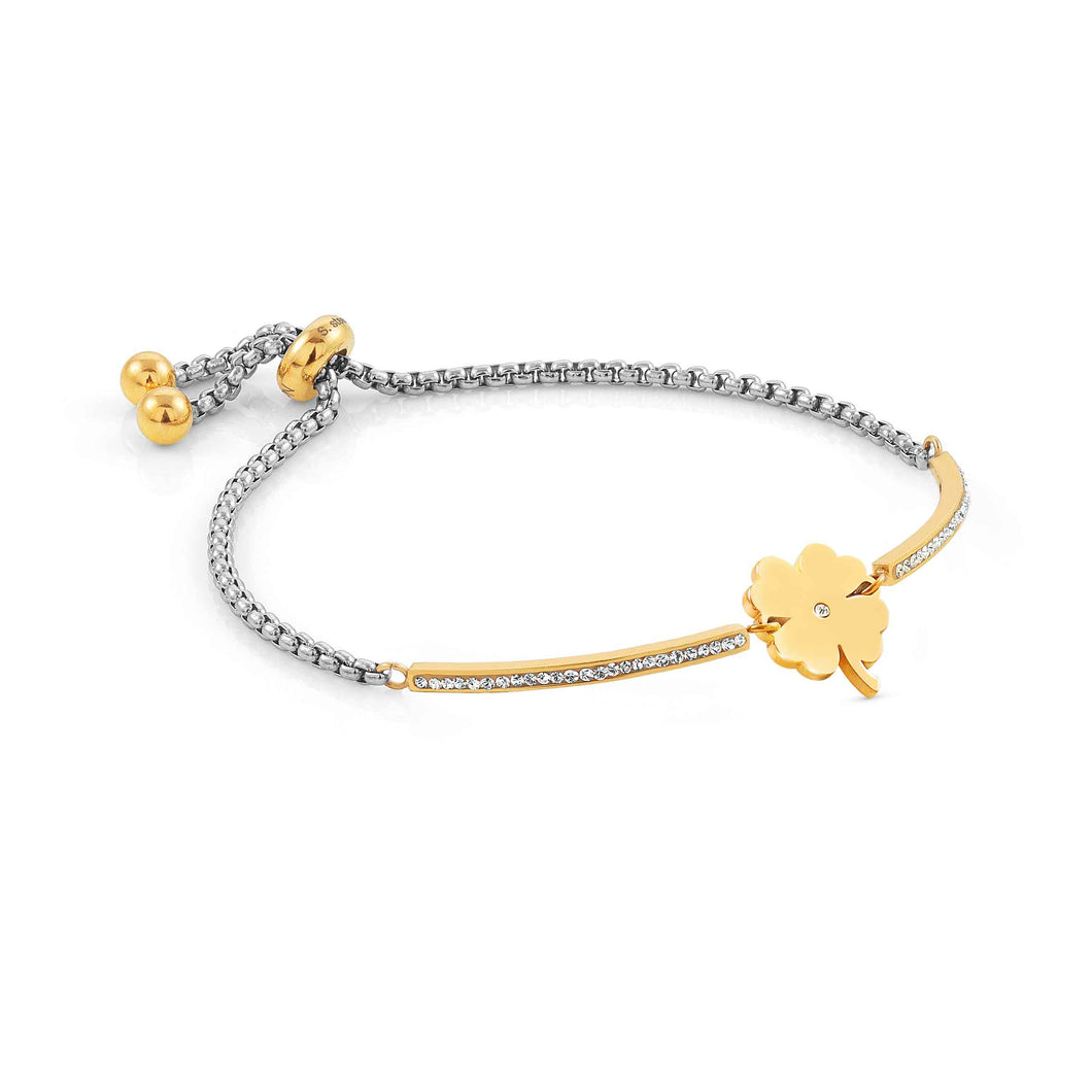 MILLELUCI BRACELET WITH CZ 028006/006 FOUR LEAF CLOVER