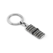 Load image into Gallery viewer, STRONG DIAMOND KEYRING 028335/037 BLACK PVD &amp; WHITE DIAMOND
