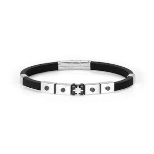 CITY BRACELET 028811/014 SILVER HEX SCREWS WIND ROSE