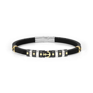 CITY BRACELET 028815/002 SILVER & GOLD ANCHOR