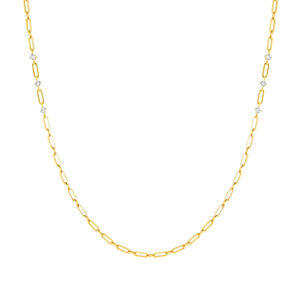 CHAINS OF STYLE LONG NECKLACE GOLD PVD CZ 029402/012