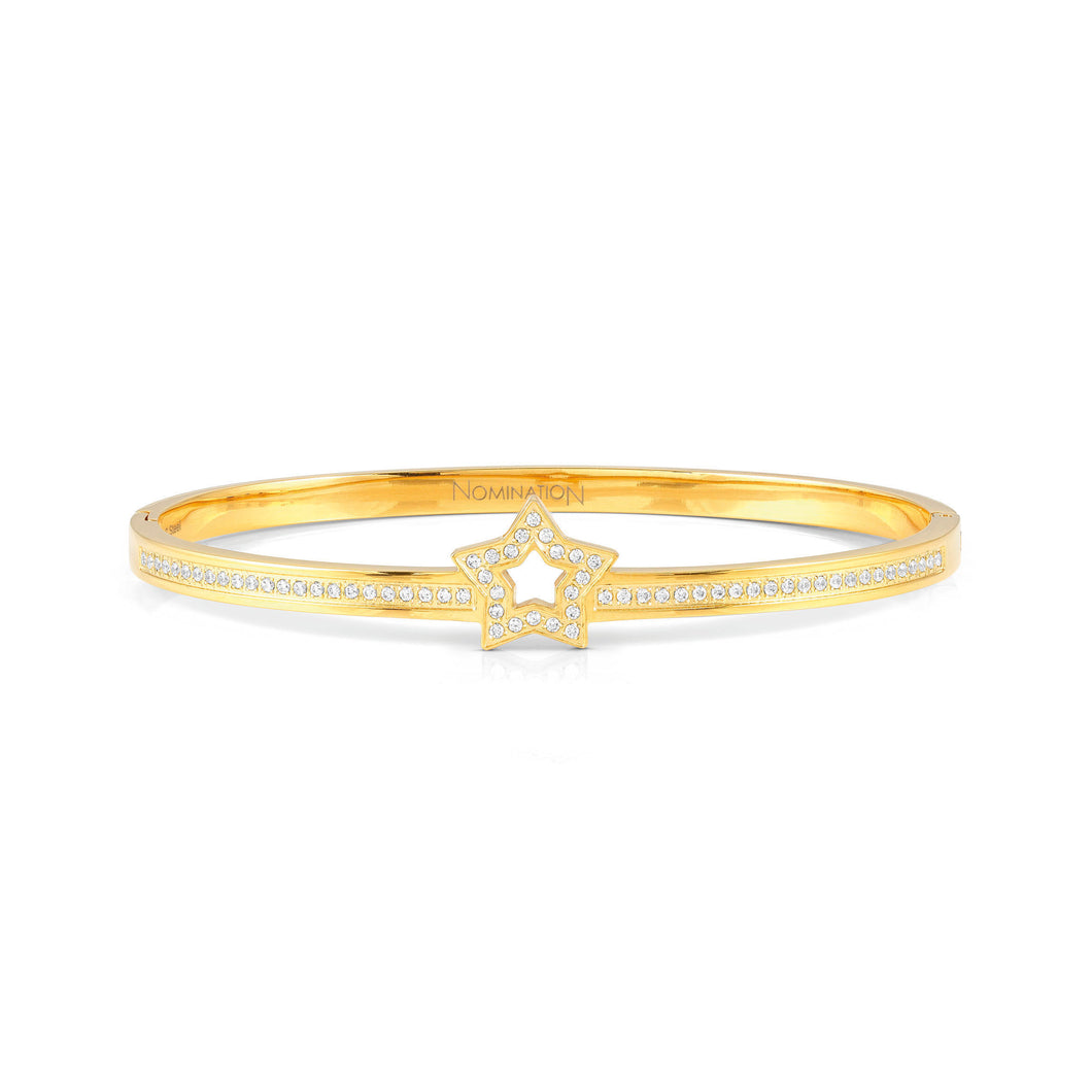 PRETTY BANGLES 029501/02/009 GOLD STAR WITH CZ