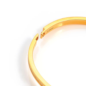 PRETTY BANGLES 029505/06/020 GOLD WITH WHITE CZ