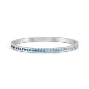 PRETTY BANGLES 029505/06/003 SILVER WITH GRADIENT BLUE CZ