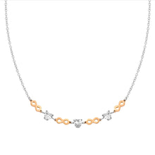 Load image into Gallery viewer, PRINCIPESSINA NECKLACE 029601/024 ROSE GOLD INFINITY WITH CZ HEARTS
