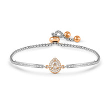 Load image into Gallery viewer, ROYAL DREAM BRACELET WITH CZ 029801/015 ROSE GOLD TEARDROP
