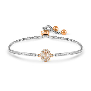 ROYAL DREAM BRACELET WITH CZ 029801/038 ROSE GOLD OVAL