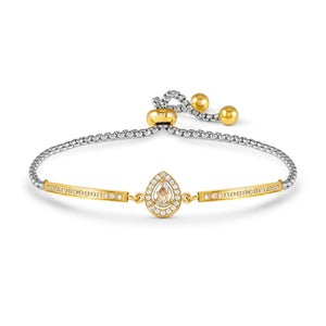 ROYAL DREAM BRACELET WITH CZ 029802/015 GOLD TEARDROP