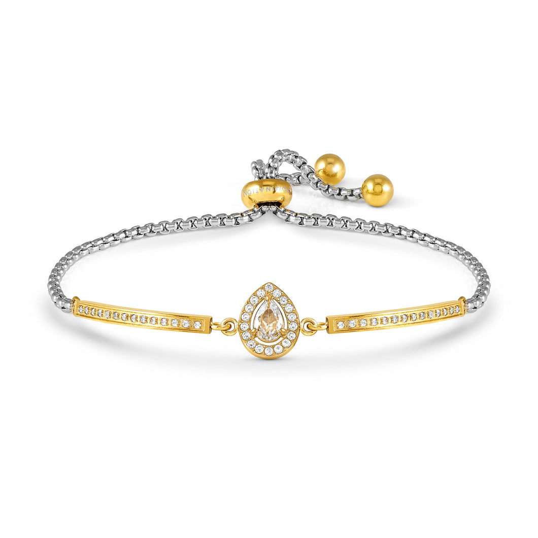 ROYAL DREAM BRACELET WITH CZ 029802/015 GOLD TEARDROP