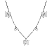 Load image into Gallery viewer, MYSOPHIE NECKLACE 029902/010 BUTTERFLIES &amp; CZ PENDANTS
