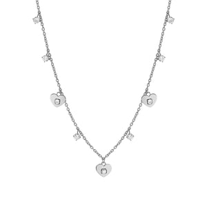 MYSOPHIE NECKLACE 029902/022 HEARTS & CZ PENDANTS