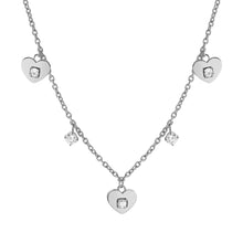 Load image into Gallery viewer, MYSOPHIE NECKLACE 029902/022 HEARTS &amp; CZ PENDANTS
