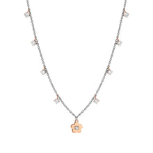 Load image into Gallery viewer, MYSOPHIE NECKLACE 029905/059 ROSE GOLD FLOWER &amp; CZ PENDANTS
