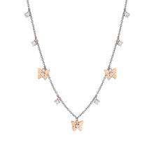 Load image into Gallery viewer, MYSOPHIE NECKLACE 029906/010 ROSE GOLD BUTTERFLY CZ PENDANTS
