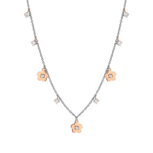 Load image into Gallery viewer, MYSOPHIE NECKLACE 029906/059 ROSE GOLD FLOWER CZ PENDANTS
