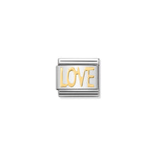 Load image into Gallery viewer, COMPOSABLE CLASSIC LINK 030107/06 LOVE WRITING IN 18K GOLD
