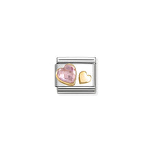 Load image into Gallery viewer, COMPOSABLE CLASSIC LINK 030613/06 PINK CZ HEART IN 18K GOLD
