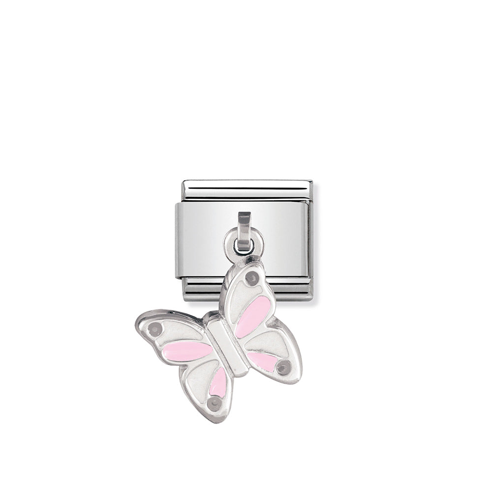 COMPOSABLE CLASSIC LINK 031700/01 BUTTERFLY CHARM IN SILVER AND ENAMEL