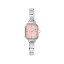 Load image into Gallery viewer, WATCH PARIS 076037/033 STAINLESS STEEL &amp; RECTANGLE ROSE PINK DIAL
