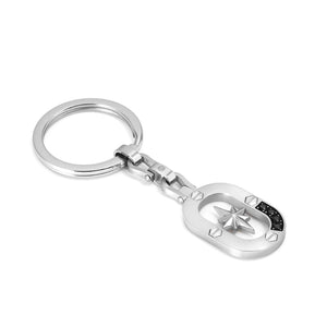 MANVISION KEYRING 133015/014 WIND ROSE BLACK CZ