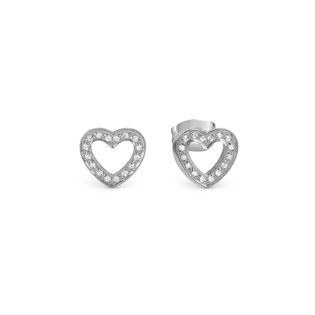 SOFFIO D'AMORE EARRINGS 134002/022 HEART WITH CZ