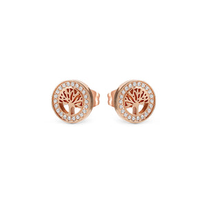 SOFFIO D'AMORE EARRINGS 134005/017 ROSE GOLD TREE OF LIFE WITH CZ