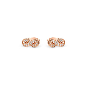 SOFFIO D'AMORE EARRINGS 134005/024 ROSE GOLD INFINITY WITH CZ