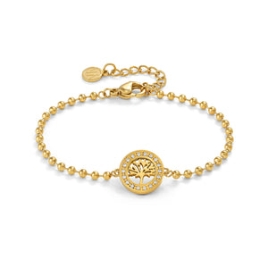 SOFFIO D'AMORE BRACELET 134006/017 GOLD TREE OF LIFE WITH CZ