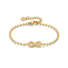 Load image into Gallery viewer, SOFFIO D&#39;AMORE BRACELET 134006/024 GOLD INFINITY WITH CZ
