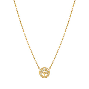 SOFFIO D'AMORE NECKLACE 134007/017 GOLD CZ TREE OF LIFE PENDANT