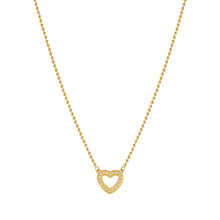 Load image into Gallery viewer, SOFFIO D&#39;AMORE NECKLACE 134007/022 GOLD CZ HEART PENDANT
