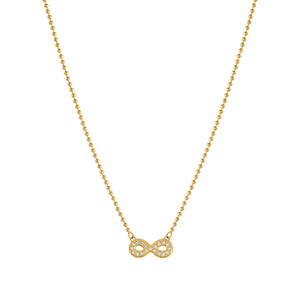 SOFFIO D'AMORE NECKLACE 134007/024 GOLD CZ INFINITY PENDANT