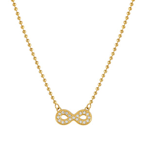 SOFFIO D'AMORE NECKLACE 134007/024 GOLD CZ INFINITY PENDANT