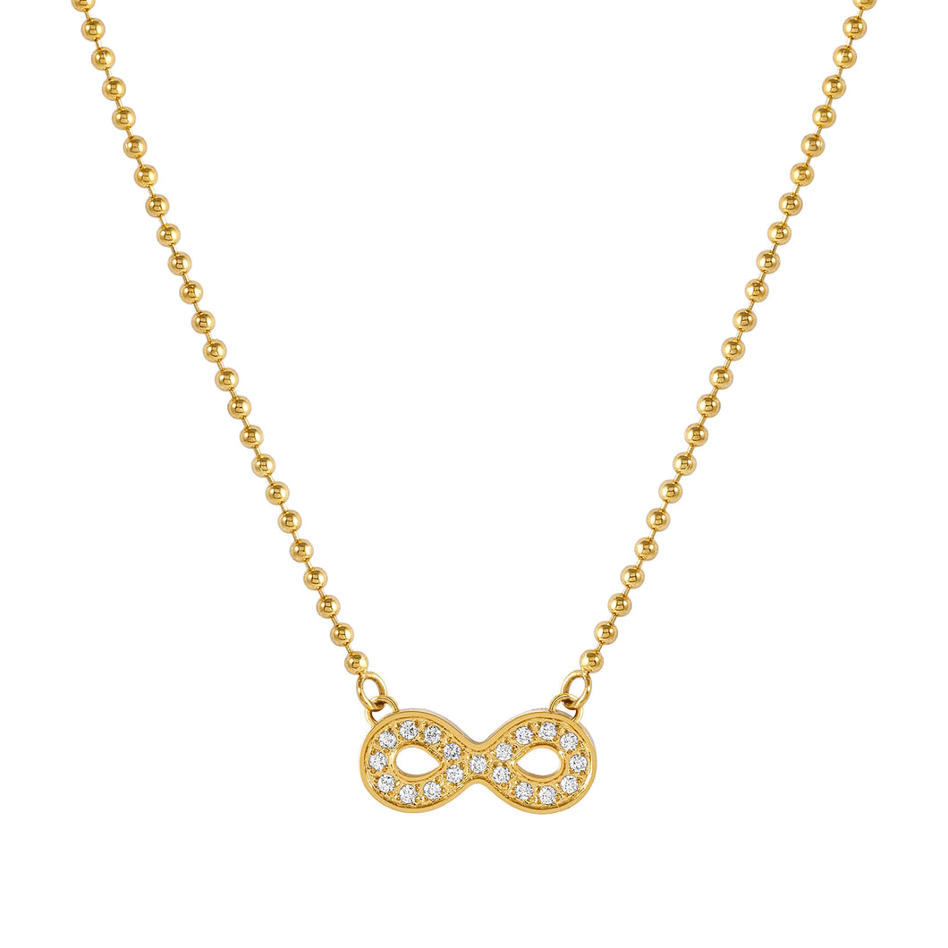 SOFFIO D'AMORE NECKLACE 134007/024 GOLD CZ INFINITY PENDANT