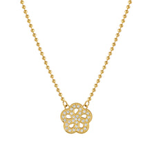 Load image into Gallery viewer, SOFFIO D&#39;AMORE NECKLACE 134007/059 GOLD CZ FLOWER PENDANT
