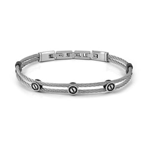 #SEALOVER BRACELET 135000/032 STAINLESS STEEL WITH SCREW & BLACK DETAILS