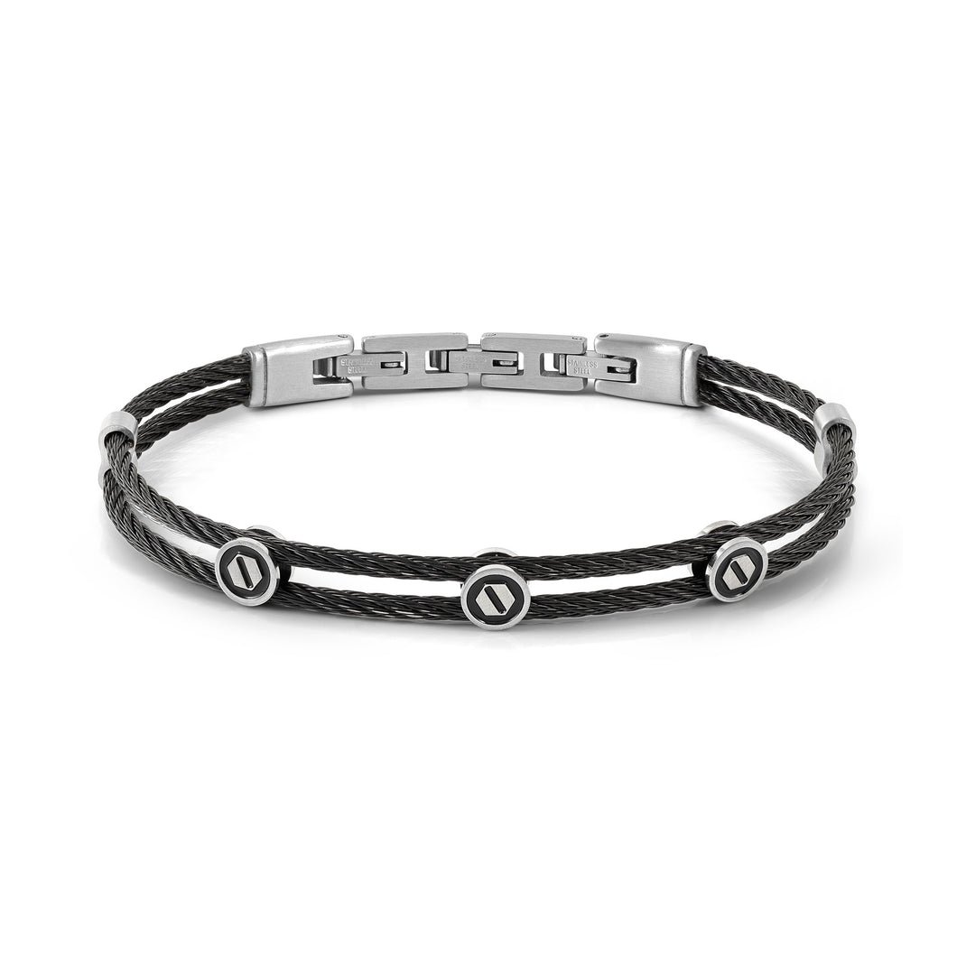 #SEALOVER BRACELET 135001/032 BLACK PVD STAINLESS STEEL WITH SCREW DETAILS