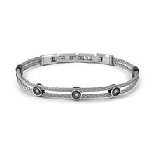 Load image into Gallery viewer, #SEALOVER BRACELET 135002/001 STAINLESS STEEL WITH SCREW &amp; WHITE CZ
