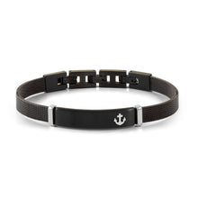 Load image into Gallery viewer, #SEALOVER BRACELET 135004/002 BLACK MILANO MESH STRAP &amp; ANCHOR DETAIL
