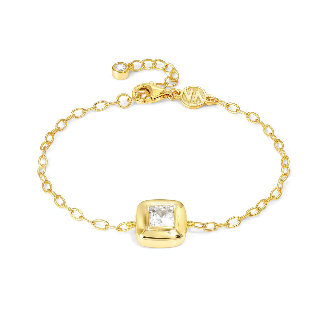 DOMINA BRACELET GOLD WITH CZ SQUARE 240401/036