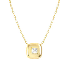 Load image into Gallery viewer, DOMINA NECKLACE GOLD WITH CZ SQUARE PENDANT 240402/036
