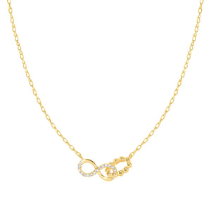 LOVECLOUD NECKLACE GOLD WITH CZ 240504/005 INFINITY