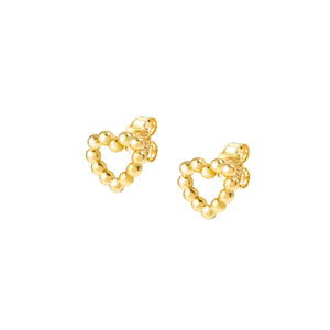 LOVECLOUD HEART STUD EARRINGS GOLD 240506/008