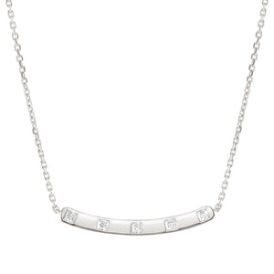 CARISMATICA NECKLACE 240902/031 SILVER BAR WITH CZ