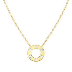 CARISMATICA NECKLACE 240911/019 GOLD CIRCLE WITH CZ