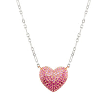 Load image into Gallery viewer, CRYSALIS NECKLACE 241103/004 ROSE GOLD HEART WITH CZ
