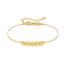 Load image into Gallery viewer, ARMONICA BRACELET 241303/003 GOLD ROW OF FOUR LEAF CLOVERS
