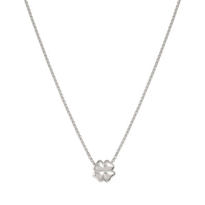 ARMONICA NECKLACE 241304/001 SILVER FOUR LEAF CLOVER PENDANT