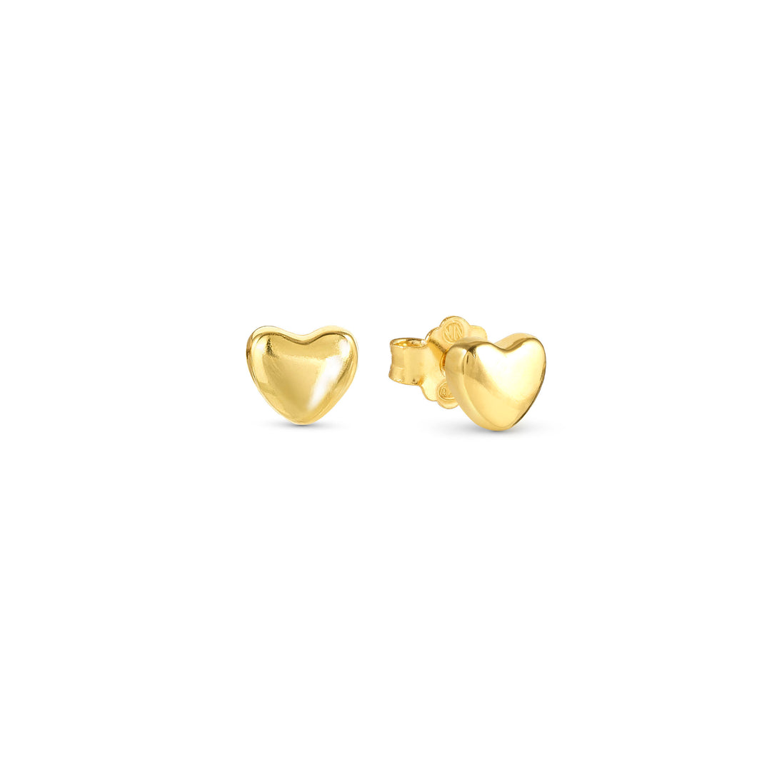 ARMONICA EARRINGS 241307/006 SMALL GOLD HEART STUDS