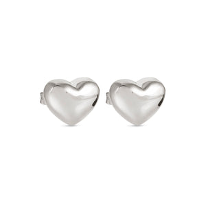 ARMONICA EARRINGS 241308/004 LARGE SILVER HEART STUDS